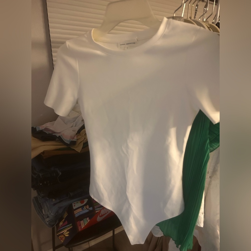 Good American White Fitted Bodysuit